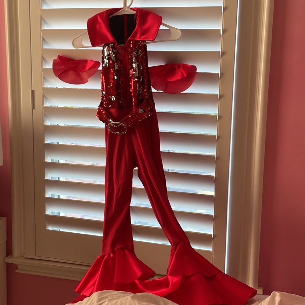 Weissman Dancing Queen costumewith cuffs size medium Child- excellent condition!
